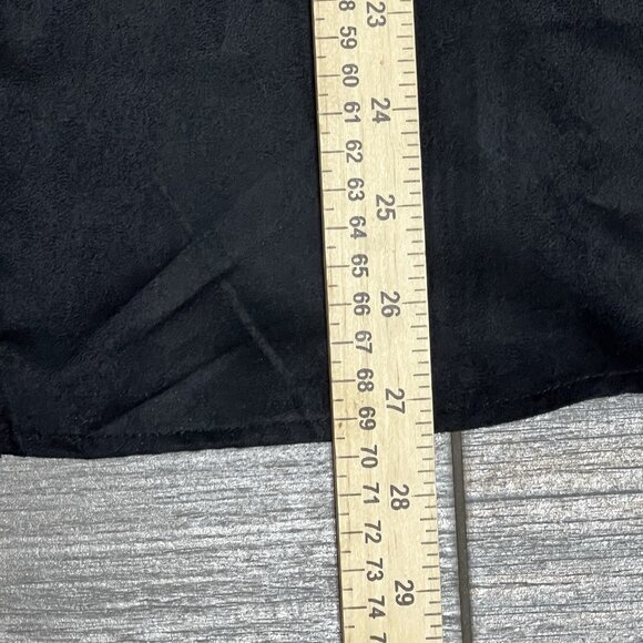 NWT Classic Western Shirt Women's Plus Size 1X Black Pearl Snap Rodeo Faux Suede - Picture 13 of 16